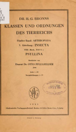 Dr. H. G. Bronn's Klassen und Ordnungen des Thier-Reichs : wissenschaftlich dargestellt in Wort und Bild_cover