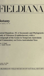 Austral Hepaticae. with a monograph of the genus in temperate Australasia and commentary on extra-Australasian taxa Fieldiana, Botany new series v. 44_cover
