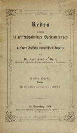 Reden gehalten in wissenschaftlichen Versammlungen und kleinere Aufsätze vermischten Inhalts th.1_cover