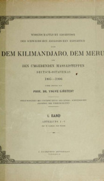 Wissenschaftliche ergebnisse der Schwedischen zoologischen expedition nach dem Kilimandjaro, dem Meru und den umgebenden Massaisteppen Deutsch-Ostafrikas 1905-1906, unter leitung von prof. dr. Yngve Sjöstedt Bnd.01_cover