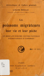 Les poissons migrateurs; leur vie et leur pêche; um important problème d'histoire naturelle océanographique et économique_cover