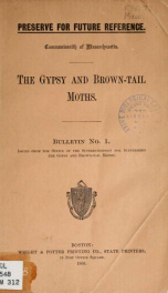 Gypsy and brown-tail moth bulletins Bull. no. 1_cover