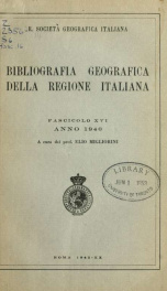 Bibliografia geografica della regione italiana 16_cover