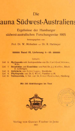 Die Fauna südwest-Australiens. Ergebnisse der Hamburger südwest-australischen Forschungsreise 1905 Bd.3. Lfr.6-10_cover