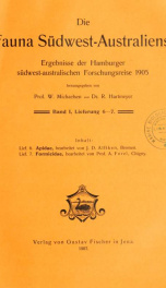 Die Fauna südwest-Australiens. Ergebnisse der Hamburger südwest-australischen Forschungsreise 1905 Bd.1,Lfr.6-7_cover