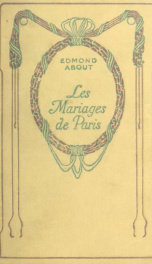 Les mariages de Paris. Introd. par Émile Faguet_cover