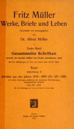 Fritz Müller, Werke, Briefe und Leben 2_cover