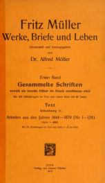 Fritz Müller, Werke, Briefe und Leben Text 1_cover