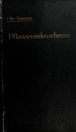 Pflanzenmikrochemie : ein Hilfsbuch beim mikrochemischen Studium pflanzlicher Objekte_cover