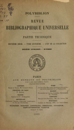 Polybiblion; revue bibliographique universelle v.57 n.10_cover