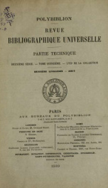 Polybiblion; revue bibliographique universelle v.57 n.08_cover