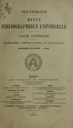 Polybiblion; revue bibliographique universelle v.55 n.04_cover