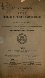 Polybiblion; revue bibliographique universelle v.69 n.12_cover