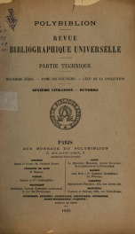 Polybiblion; revue bibliographique universelle v.69 n.10_cover