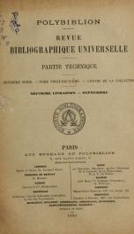 Polybiblion; revue bibliographique universelle v.78 n.09_cover