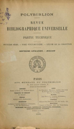 Polybiblion; revue bibliographique universelle v.78 n.07_cover