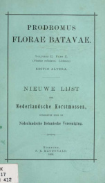Prodromus florae Batavae 2, pt. 2_cover