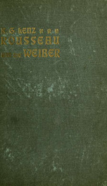 Über Rousseaus Verbindung mit Weibern : nebst 18 neuaufgefundenen, bisher unveröffentlichten Briefen Rousseaus an die Gräfin Houdetot_cover