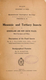 Mesozoic and Tertiary insects of Queensland and New South Wales. With 6 text-figures and 9 plates_cover