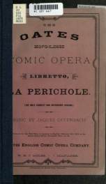 La Perichole (The Street Singer) A comic opera in four acts .._cover