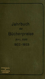 Jahrbuch der Bücherpreise; Ergebnisse der Versteigerungen in Deutschland, Österreich, Holland, der Schweiz, Skandinavien, der Tschechoslowakei, Ungarn 17-18_cover