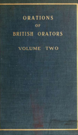 Orations of British orators, including biographical and critical sketches; 2_cover