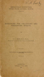 Directions for collecting and preserving insects_cover