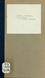 Le mariage interrompu; comédie en 3 actes & en vers_cover