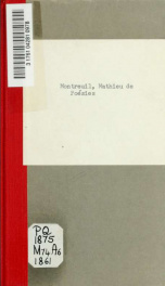 Poésies diverses de Math. de Montereül. Nouv. éd., aux frais et par les soins de J.-V.-F. Liber_cover