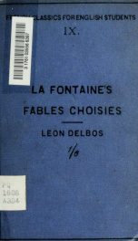 Fables choisies. [Edited] by Leon Delbos_cover