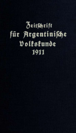 Zeitschrift für argentinische Volks- und Landeskunde 1_cover