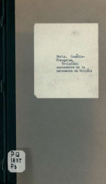 Troisième centenaire de la naissance de Molière, Janvier 1922: La vie et l'oeuvre de Molière_cover