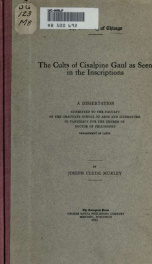 The cults of Cisalpine Gaul as seen in the inscriptions_cover