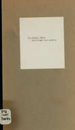 Guillaume des Autels, 1529-1581?, ein französischer Dichter und Humanist. 1. Teil: Biographisches_cover