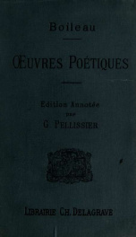Oeuvres poétiques. Éd. nouv. avec notice, commentaire et lexique par Georges Pellissier_cover