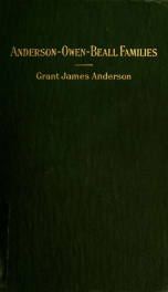 Genealogy in part, of the Anderson-Owen-Beall families_cover