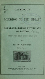 Catalogue of accessions ... with list of periodicals 1902_cover