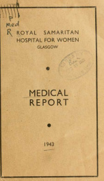 Medical report 1943_cover