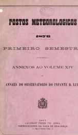 Annaes. Observações dos postos meteorológicos. Annexos annexos 14_cover