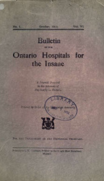 Bulletin of the Ontario Hospitals for the Insane n.01 v.06_cover