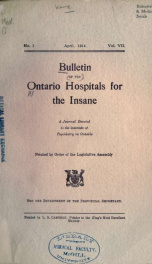 Bulletin of the Ontario Hospitals for the Insane n.03 v.07_cover