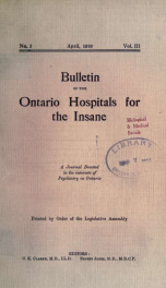 Bulletin of the Ontario Hospitals for the Insane n.05 v.03_cover