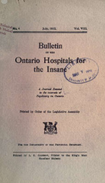 Bulletin of the Ontario Hospitals for the Insane n.04 v.08_cover