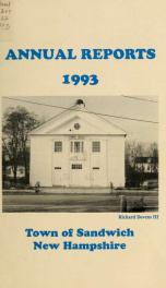 Annual reports Town of Sandwich, New Hampshire 1993_cover