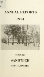 Annual reports Town of Sandwich, New Hampshire 1974_cover