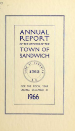 Annual reports Town of Sandwich, New Hampshire 1966_cover