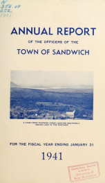 Annual reports Town of Sandwich, New Hampshire 1941_cover