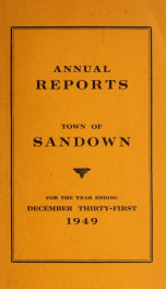 Annual reports for the Town of Sandown, New Hampshire 1949_cover