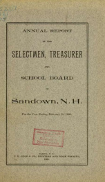 Annual reports for the Town of Sandown, New Hampshire 1905_cover