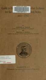 Guide to the materials in London archives for the history of the United States since 1783_cover